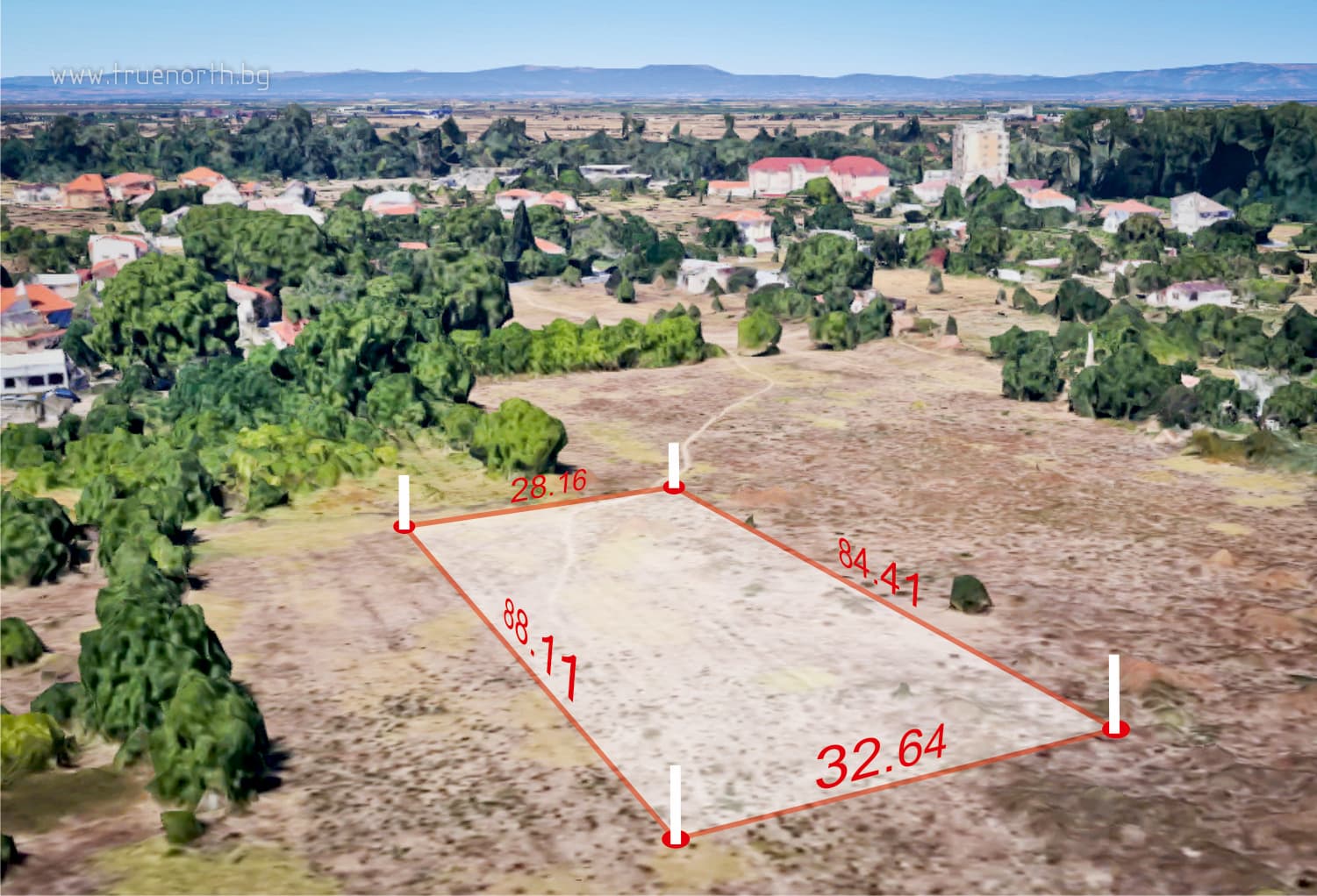 Трасиране - Точно пренасяне на проектни оси, линии, граници и характерни точки на терен.